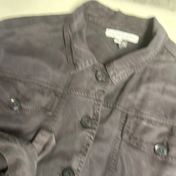 Young Fabulous & Broke Gray L/S Belted Utility Jacket 100% Tencel Women's Medium - Picture 12 of 12